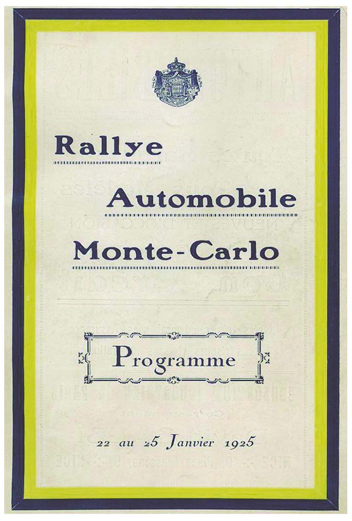 RALLYE MONTE-CARLO 1925
