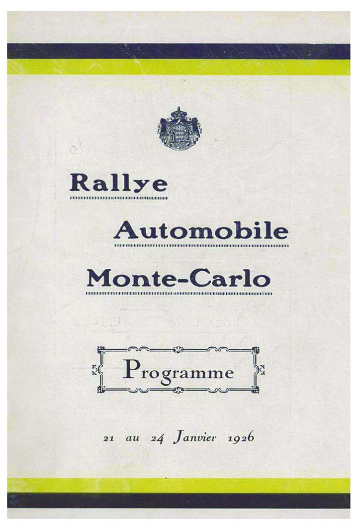 RALLYE MONTE-CARLO 1926