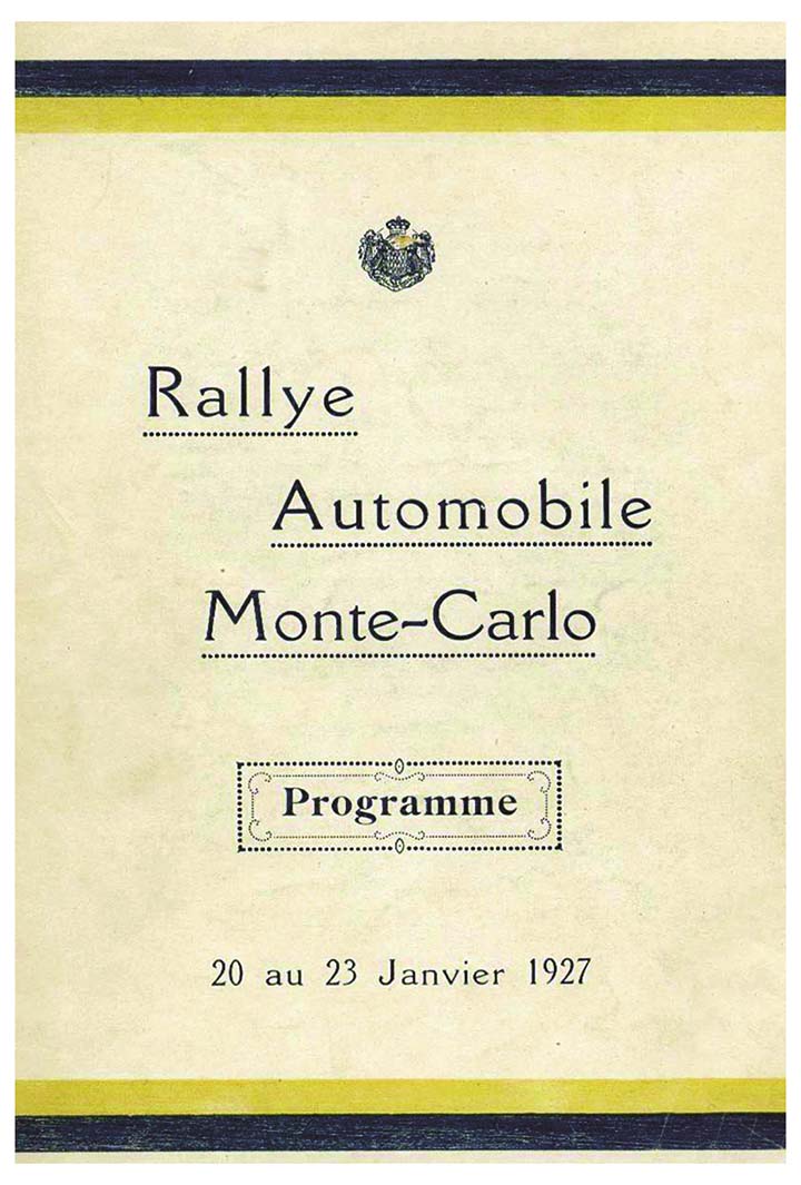 RALLYE MONTE-CARLO 1927