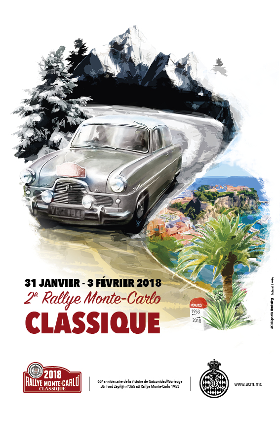 Affiche Rallye Monte-Carlo Classique 2018