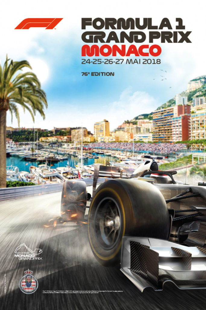 Affiche Grand Prix de Monaco F1 2018