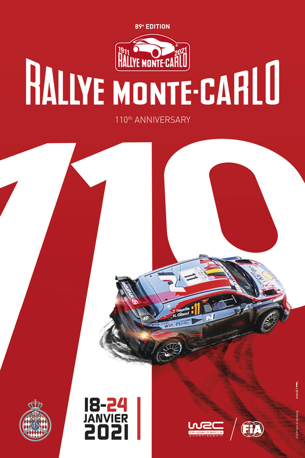 Affiche Rallye Monte-Carlo 2021